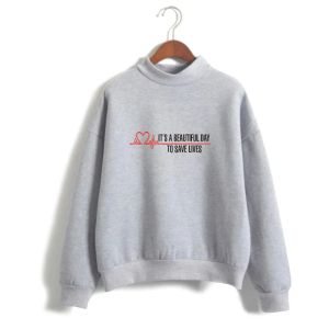 Sudaderas Es un hermoso día para salvar vidas Sudadera con estampado gráfico Sudaderas Mujer Tumblr Cita Greys Anatomía Regalo Sudaderas con capucha Chándal