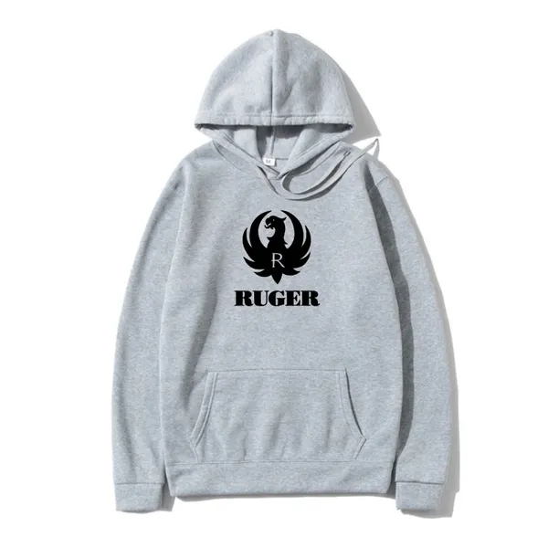 Sudaderas con capucha para hombres Ruger Ruger Black Outerwear 2nd Enmendmen Pro Gun Derechos de fuego Rifle Armas de fuego impresas Hombres redondos Redonantes Sweatshir Price Coa Fle