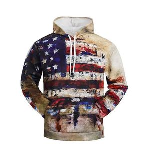 Sweatshirts Mens Jackets American USA Flag Eagle Hoodie Men kleding 3d Us Veteran Army Camo geprint nieuw in hoodies Dames Harajuku Fashion Y2K PULLOVER 240412