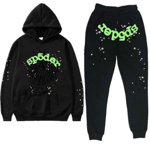 Sweatshirts Hommes Pull Survêtements Y2K Sp5der 555555 Pull À Capuche Ensemble Femmes Sweats À Capuche Survêtement Hip Hop Chanteur Spider Web Imprimé Costume De Sport Sweat XMHQ