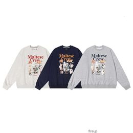 Sweatshirts Hommes Femmes Designer Sweats à capuche Mode Streetwear Corée du Sud Chinachic Waikei Love Beaucoup de chiens Col rond Pull en vrac à manches longues Hommes Femmes Couples Swe