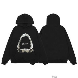 Sweatshirts Heren Dames Designer Hoodies Mode Streetwear vertegenwoordigt Rep New Shark Teeth Vtg-stijl High Street Losse heren Damessweater met capuchon Trend