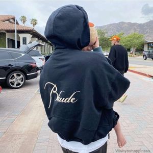 Sudaderas para hombre para mujer diseñador sudaderas con capucha moda streetwear Rhude cápsula cremallera carta bordado sudadera con capucha ins high street fashion br para hombre para mujer otoño cardigan c