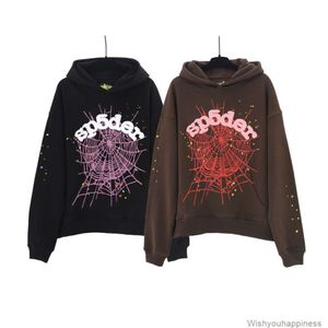 Sudaderas para hombre para mujer diseñador sudaderas con capucha moda streetwear sp5der 555555 marrón web sudadera con capucha sartenes carta de espuma con capucha suéter de mujer otoño