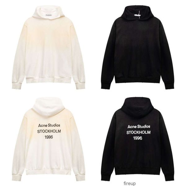 Sweatshirts Hommes Femmes Designer Sweats à capuche Mode Streetwear Haute Qualité Suédois Ac Automne / Hiver Nouveau Endommagé Vieux 1996 Lettre Imprimé Lâche Couple Pull À Capuchon