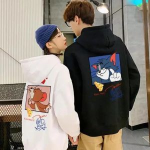 Sweatshirts Muis Jerry Kat Tom Hoodie Paar Kleren Sweatshirt Meisjes Harajuku Koreaanse Mode Esthetiek Kleding Oversized Mannen Vrouwen Hoodie