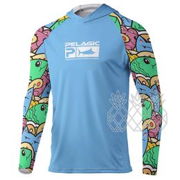 Sweatshirts Pelagic Performance Chemises de pêche à capuche pour hommes à manches longues respirant maillot de pêche Protection solaire vêtements de pêche légers