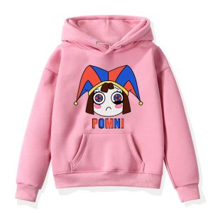 Sweatshirts Pomni The Amazing Digital Circus Kids Sweatshirts Cartoon Anime Sweatons pour enfants Hoodie pour enfants Harajuku Pullvers Girls Boys