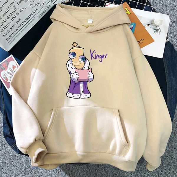 Sweatshirts The Amazing Digital Circus Kinger Hoodie Femmes Harajuku Funny Kawaii Hoodies Unisexe mignon Pullover Sweatshirts Tops Corée