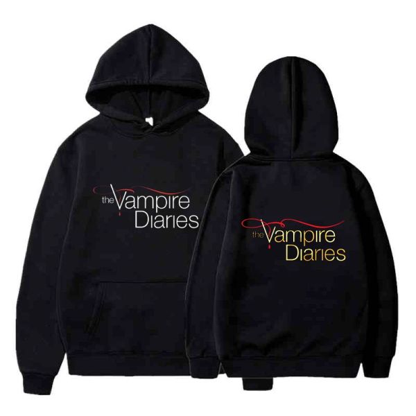 Sweat-shirts The Vampire Diaries Sweat à capuche pour homme Vêtements à manches longues Femmes Lâche Streetwear Automne Sweat-shirt drôle garçons filles Sweats à capuche décontractés