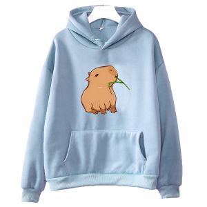 Sweats Unisexe Mode Harajuku Graphique Pulls À Capuche Drôle Capybara Imprimer Sweat À Capuche Femmes/Hommes Kawaii Dessin Animé Hauts Sweat pour Filles