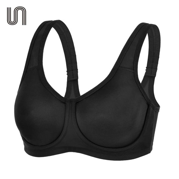 Sweatshirts Femmes Bras UND BRA High Impact DoubleLeryer Contrôle de choc plus taille Sports extérieurs Tops Sportswear Gym Workout Run Underwear