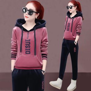 Sweatshirts Femmes Velvet Tracksuit en deux pièces