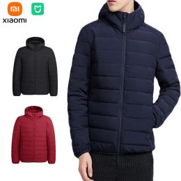 Sweatshirts Xiaomi Mijia Men's Ultra Lightweight Packable Down Jacket Water en Windresistente ademende jas Big Size Men Hoodies Jackets
