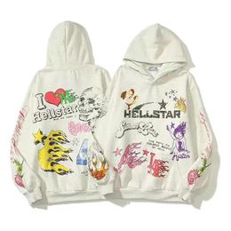 Sweatshirts Y2K Hellstar sweat à capuche survêtement designer homme femme Hellstar pantalon à manches longues coton marque de mode Sweats à capuche ensemble embrasse-moi je suis un il