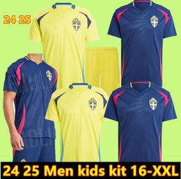 Suecia 2024 camisetas de fútbol del equipo nacional Fan Versión 24 25 Forsberg JANSSON BERG EKDAL Kulusevski Ibrahimovic Camisetas de fútbol hombres