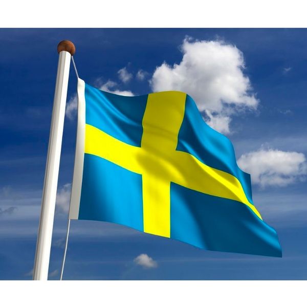 Drapeau suédois en Polyester imprimé, 3x5 pieds, 90x150 CM, drapeau National du pays suédois, bannière, décoration de Festival à domicile