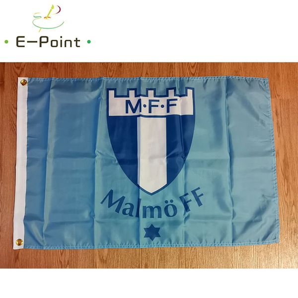 Suède Malmo FF (MFF) Type B 3 * 5ft (90cm * 150cm) Drapeau en polyester Bannière décoration volant maison jardin drapeau Cadeaux de fête