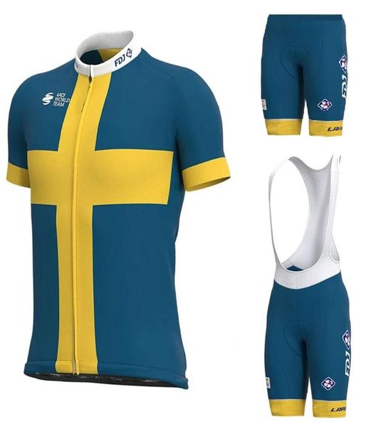Ensemble de cyclisme suédois, vêtements suédois, chemises de vélo de route, short de vélo, Maillot et Culotte de course, Sets7773206