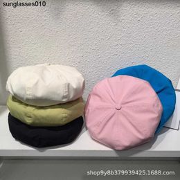 Béret doux et mignon de couleur unie pour le printemps et l'été petit chapeau de peintre français version coréenne chapeau nuage