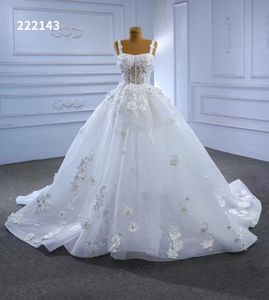 Doux et luxueux porte-jarretelles fleur robe de bal robes de mariée SM222143