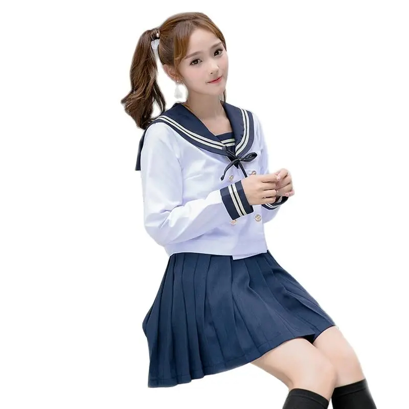 Doce trajes de anime de alta qualidade terno de marinheiro estudantes uniforme escolar para adolescentes estilo preppy wear jk moda escola menina cosplay conjuntos