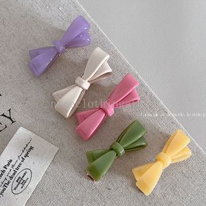 Pince à cheveux couleur bonbon, nœud doux, frange capricieuse, épingle à cheveux pour fille, frange en forme de cœur, Clip latéral, accessoires pour cheveux, nouveau