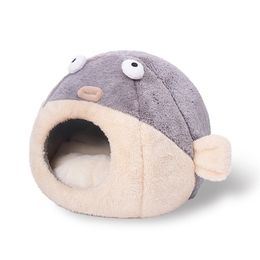 Sweet Cat Bed Warm Nesk Round Huisdieren Slaapgrot Kitten Bedden en Huizen Zachte Lounger Kussensaccessoires 211111