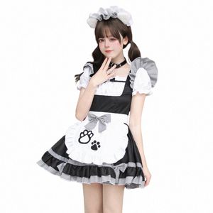 Doux chat fille femme de chambre cosplay costumes japonais anime lolita café serveur Halen fête Dr Animati spectacle jeu de rôle tenue T3TE #