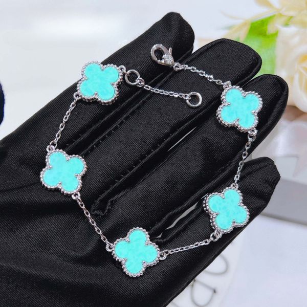 Pulsera de trébol dulce Pendientes de diseñador de lujo collares pulseras para mujeres luz púrpura corto gargantilla collar cadena de eslabones brazalete pendiente anillos de oreja joyería