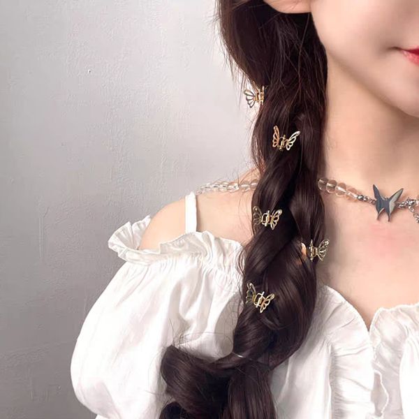 Sweet Cool Mini Butterfly Hairpin Girl Kid Metal Metal Animal Couvré Hair Claw Hair Clip Headswear Ponytail décorer les cheveux accessoires