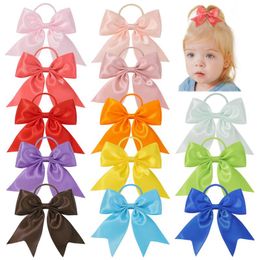 Zoet haarlint Haarband Baby Meisjes Peuter Cheer Bows Hoofdtouw Kinderen Hoofddeksels Paardenstaarthouder Haaraccessoires