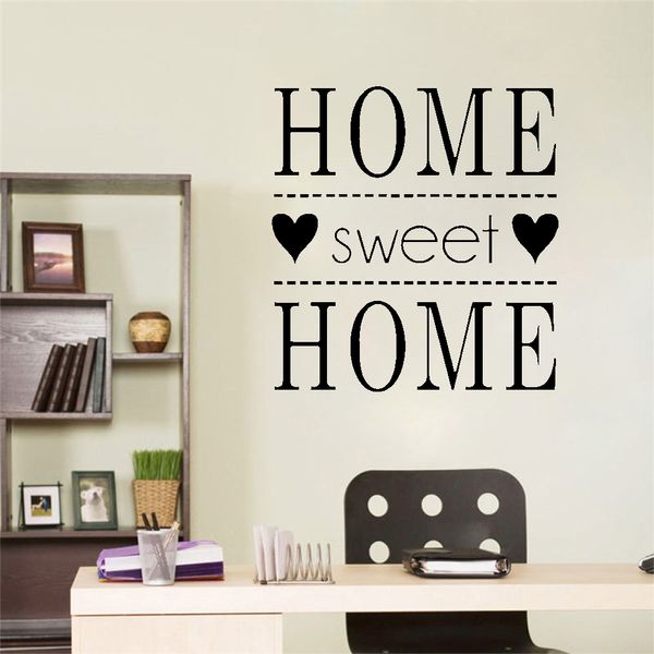 Sweet Home Vinyle Stickers Muraux Famille Citations Décor Pour Salon Chambre Décoration Amovible Sticker Mural Papier Peint