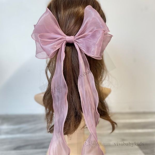 Sweet Pearl Yarn Bows Girls Hairpins Kids Kid