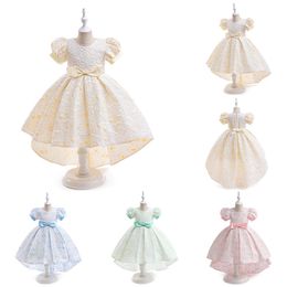 Robes de concours de fille de bijou rose doux vert jaune bleu robes de fille de fleur robes d'anniversaire/de fête de fille jupes de tous les jours vêtements pour enfants SZ 2-10 D326184