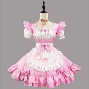 Sweet Queen – Mini robe trapèze japonaise Lolita, perruque blonde, perruque courte, Haikyuu, exploit pour dames, garniture en dentelle, manches uniformes de Cosplay de demoiselle d'honneur, 983