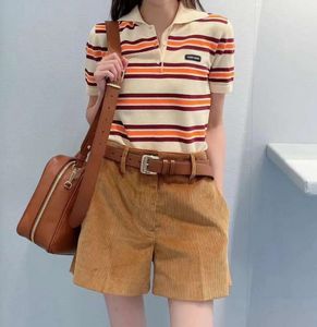 Sweet Stripe Designer T-shirt Femme à manches courtes Polo collier t-shirt marque femme tshirt top t-shirt pour femmes vêtements