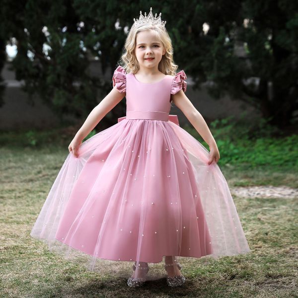 Sweet Vin Green Rose Champagne Jewel Girl's Birthday / Party Robes Girl's Pageant Robes Flower Girl Robes Girls Everydrow