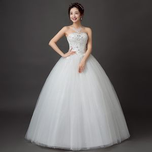 Sweetheart Plus Size Princess Crystal Ball Town Trouwjurk 2018 Goedkope Lace Up Bridal Toga Vestido de Noiva