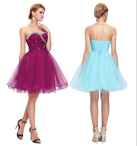 Vestidos de noche cortos de novia, vestidos de fiesta sexys con pliegues y lentejuelas, color rosa, azul, negro y blanco, DH718