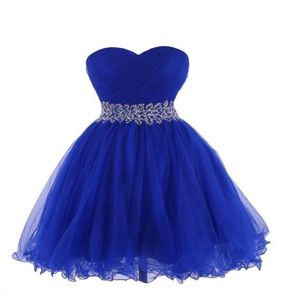 Kort liefjeMini homecoming-jurken met kristallen sjerp Blauw Tule Afstuderen Galajurk Goedkope Cocktailparty voor speciale gelegenheden8586336