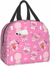 Sweety Pig Lunch Bag Trabajo de viajes Bento Cooler Reutilizable Cajas de picnic de picnic Aislados Bolsas para niñas para niñas Adultos X6OB#