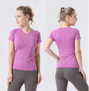 Swiftly tech Newest yoga lulus womens wear ladies sports t shirts short-sleeved T-shirts moisture wicking knit high elastic Breathable design 87ess