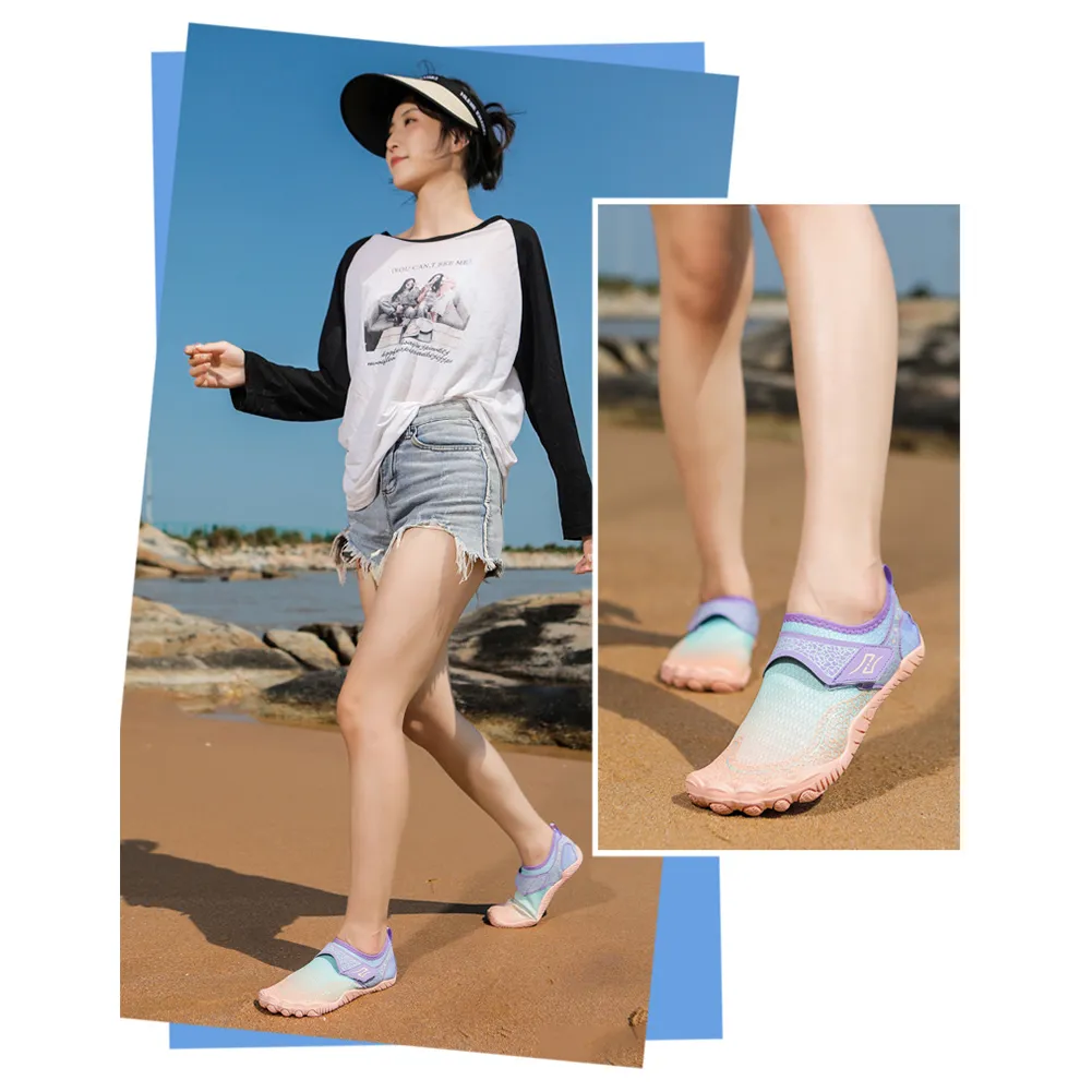 Swim Beach Aqua Shoes Women Non-Slip Wading Sneaker Quick Dry Wading Shoes Breattable Wear-Resistent Sportwear For Lake Handing