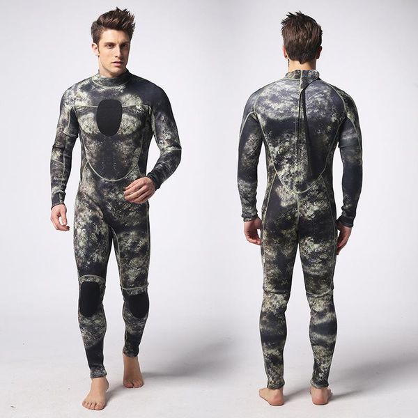 Maillot de bain plage surf combinaison 3mm hommes une pièce Camouflage maillot de bain complet maillot de bain harpon de natation