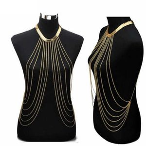 Zwemkleding Lichaamssieraden Sexy Borstketting Bikini Buikkettingen Voor Vrouwen Kruis Taillekettingen Vrouwelijk Pak Meisje Strand Mode Eenvoudig Luxe 240229