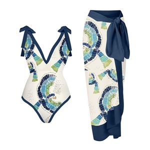 Zwemslijtage Deep V Print Swimsuit Summer Strand Wear Swimming Suit Luxury shorts Bourkini Print Floral Tie Dye Lace Stripe 230317