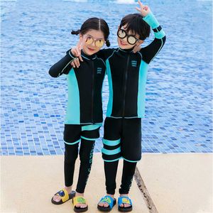 Maillots de bain Filles Garçons Rash Guard Set Long Seve Full Body Sun Protection 3-4-Piece Maillots de bain Chemise + Pantalon + Trunks HKD230628