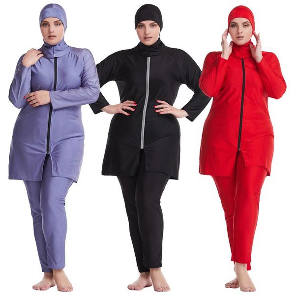 Maillot de bain HAOFAN maillot de bain musulman grande taille islamique couverture complète modestie été plage arabe femmes maillots de bain Burkini maillot de bain 6XL