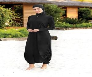 Maillot de bain islamique femmes maillot de bain musulman robe longue et pantalon Burkini maillot de bain modeste Surf Sport costume complet natation 3 pièces ensembles2440786